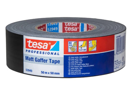 TESA NASTRO TELATO PV2 GAFFER TAPE MATT MM50X50MT NERO OPACO