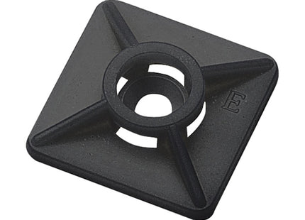 ELEMATIC BASETTE ADESIVE A 2 VIE IN ABS NERO PER FASCETTE MM4,8 PZ100