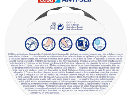 TESA NASTRO ADESIVO ANTISCIVOLO PER DOCCIA E BAGNO MM25X5MT TRASPARENTE