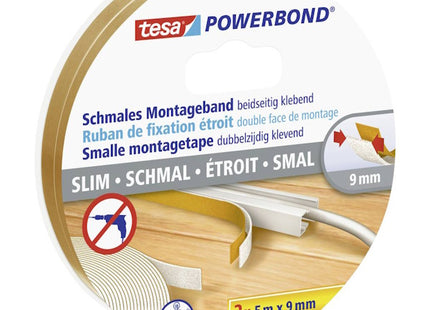 TESA NASTRO BIADESIVO POWERBOND SLIM 2 PEZZI DA MM 9X 5MT