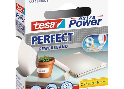 TESA NASTRO ADESIVO TELATO EXTRA POWER PERFECT MM19X2,75MT BIANCO