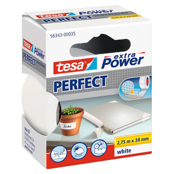 TESA NASTRO ADESIVO TELATO EXTRA POWER PERFECT MM38X2,75MT BIANCO