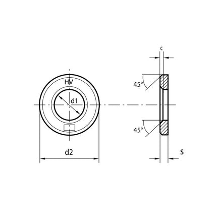 RONDELLE PIANE PER CARPENTERIA HV 300 UNI 5714 Z.BIANCHE