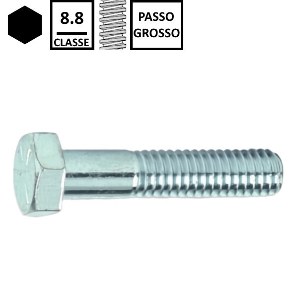 VITE TE PARZIALMENTE FILETTATA CL. 8.8 ZINCATA BIANCA UNI 5737