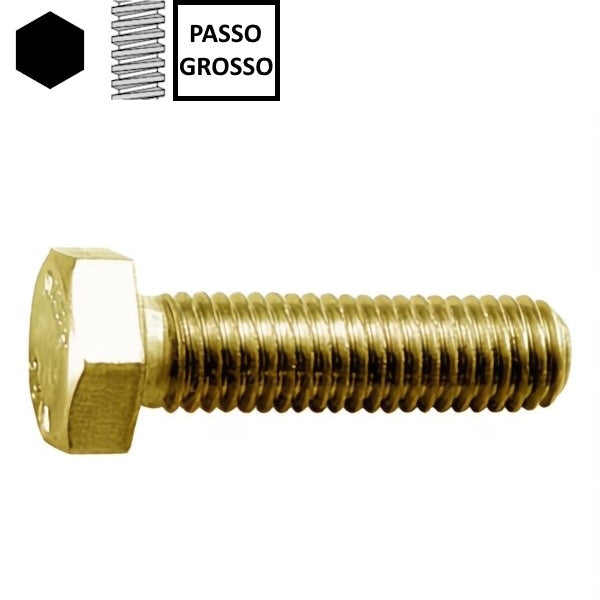 VITE TE INTERAMENTE FILETTATA OTTONE M 8X 20 UNI 5739