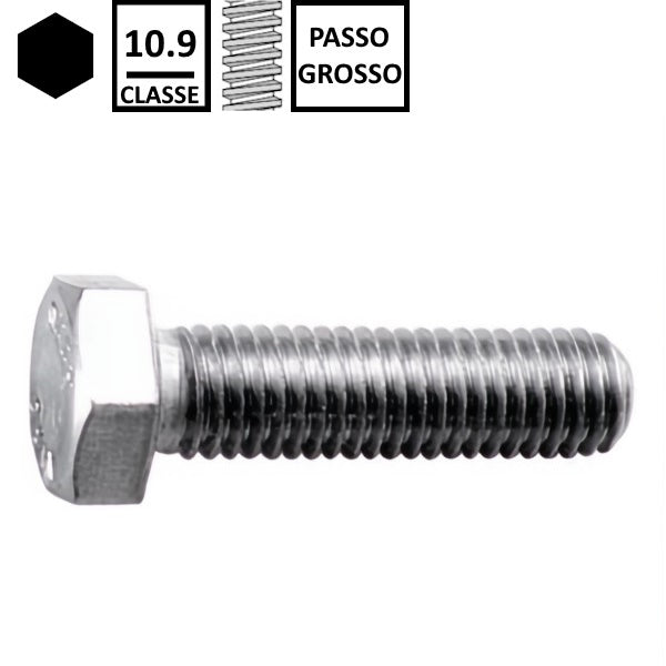 VITE TE INTERAMENTE FILETTATA CL.10.9 ZINCATA BIANCA UNI 5739