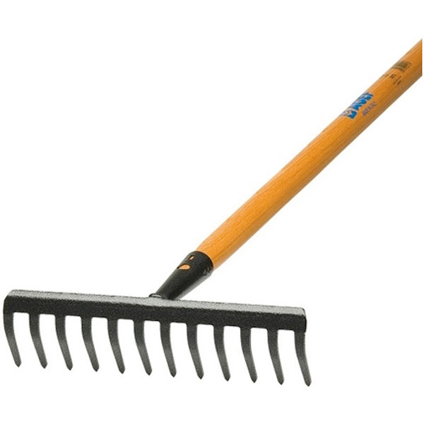 AGEF RASTRELLO 16 DENTI CURVI CON MANICO IN FRASSINO CM140 FSC 100%