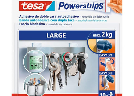 TESA STRISCE BIADESIVE REMOVIBILI POWERSTRIPS CONF.PZ10 BIANCO*