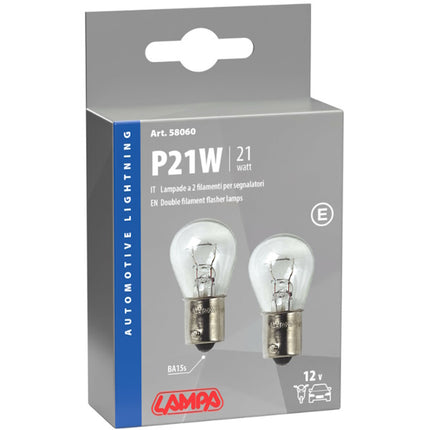 LAMPA LAMPADINA P21W 12V 21W BLISTER DA PZ2