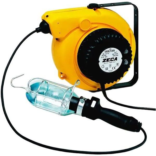 ZECA AVVOLGICAVO CON CAVO DA MT15,5 E PORTALAMPADA T306 12/24V