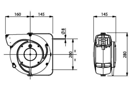 ZECA AVVOLGICAVO CON CAVO DA MT15,5 E PORTALAMPADA T306 12/24V