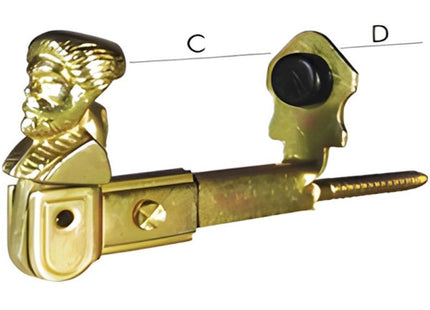 OM4 FERMAPERSIANA OMINO CON FERMO AD AVVITARE VERNICIATO NERO