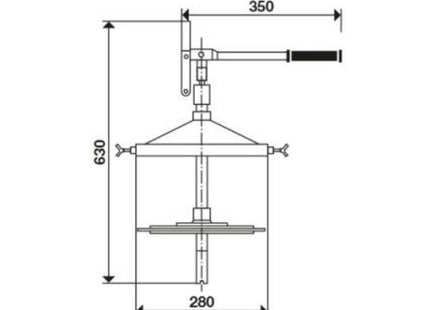 RAASM INGRASSATORE MANUALE ALTA PRESSIONE PER FUSTI D.MM240-260, KG12-20