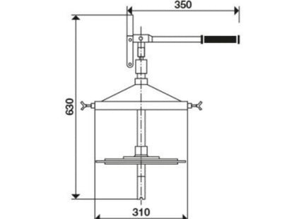 RAASM INGRASSATORE MANUALE ALTA PRESSIONE PER FUSTI D.MM260-300, KG16-30