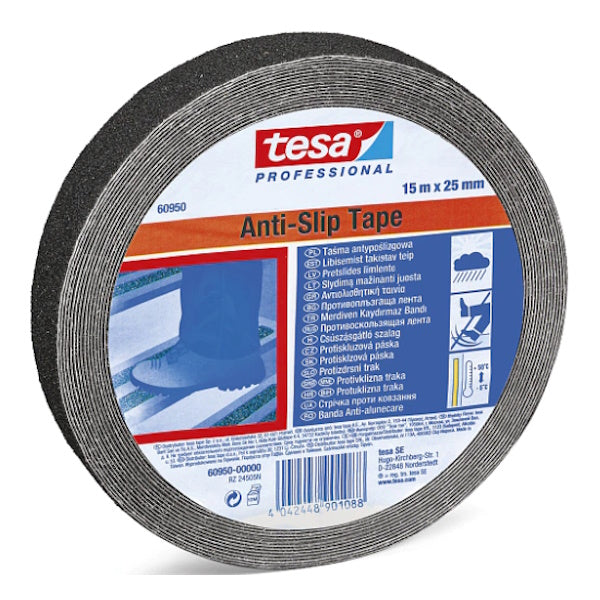 TESA NASTRO ADESIVO ANTISCIVOLO MM25X15MT COLORE NERO