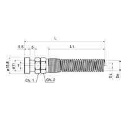 ANI ART. 60/MF D.MM 6X 8 ATTACCO A BAIONETTA CON MOLLA BLISTER PZ1