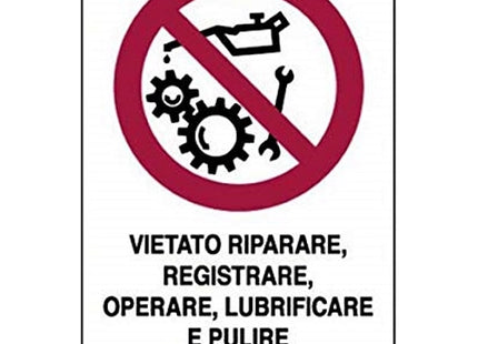 SEGNALE VIETATO RIPARARE, REGISTRARE, OPERARE...IN ALLUMINIO MM430X270