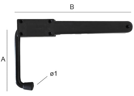 OM4 FERMAPERSIANA CON MOLLA MM140X250 CORSA MM120 VERNICIATO NERO