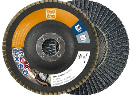 FEIN DISCO ABRASIVO LAMELLARE D.MM125X22,23 ZIRCONIO GR.40
