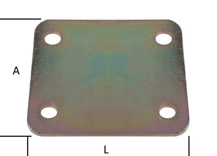 MINUTEX PIASTRA GIUNZIONE PESANTE 4 FORI MM 60X50X3 ACCIAIO ZINCATO