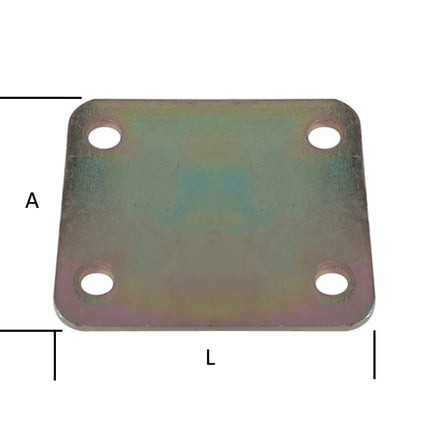 MINUTEX PIASTRA GIUNZIONE PESANTE 4 FORI MM 60X50X3 ACCIAIO ZINCATO