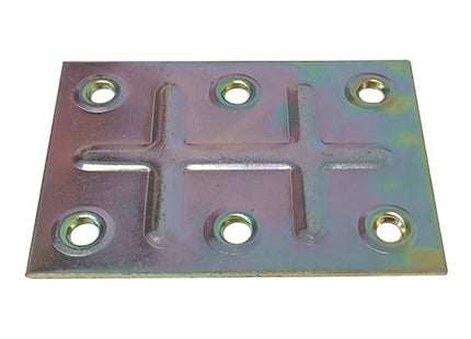 MINUTEX PIASTRA GIUNZIONE 6 FORI MM 50X70X1 ACCIAIO ZINCATO CONF.PZ4
