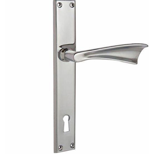 SONICAL MANIGLIA FARFALLA ZIRAL CROMATO CON PLACCA FORO PATENT MM8X90*