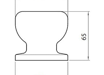 GHIDINI POMOLO TONDO PER PORTA PIPPO D.MM70 IN NYLON NERO