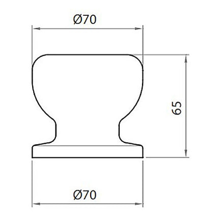 GHIDINI POMOLO TONDO PER PORTA PIPPO D.MM70 IN NYLON NERO