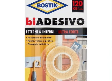 UHU BOSTIK NASTRO BIADESIVO ESTERNI/INTERNI-FORTE MM19X1,50MT TRASLUCIDO