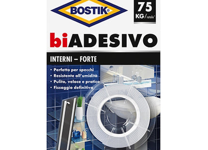 UHU BOSTIK NASTRO BIADESIVO INTERNI-FORTE MM19X1,50MT BIANCO