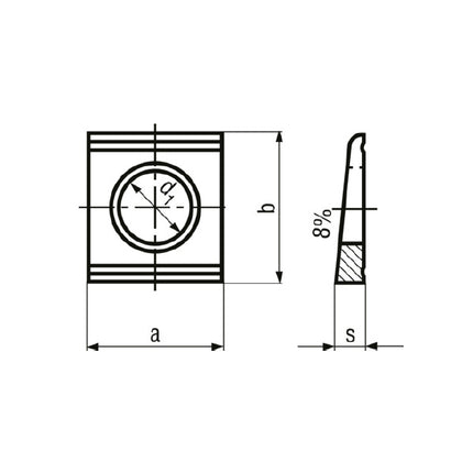 PIASTRINA PER TRAVI UPN UNI 6598 DIN 434 ZINCATA BIANCA