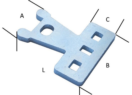 MINUTEX PORTALUCCHETTO CORAZZATO PIANO VERTICALE ACCIAIO ZINCATO BIANCO