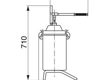 RAASM INGRASSATORE MANUALE PORTATILE CON SERBATOIO KG13 ALTA PRESSIONE