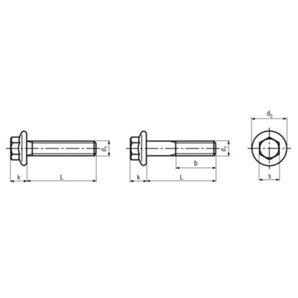 VITE TE CON FLANGIA LISCIA CLASSE 10.9 GREZZA M12X 70 DIN 6921