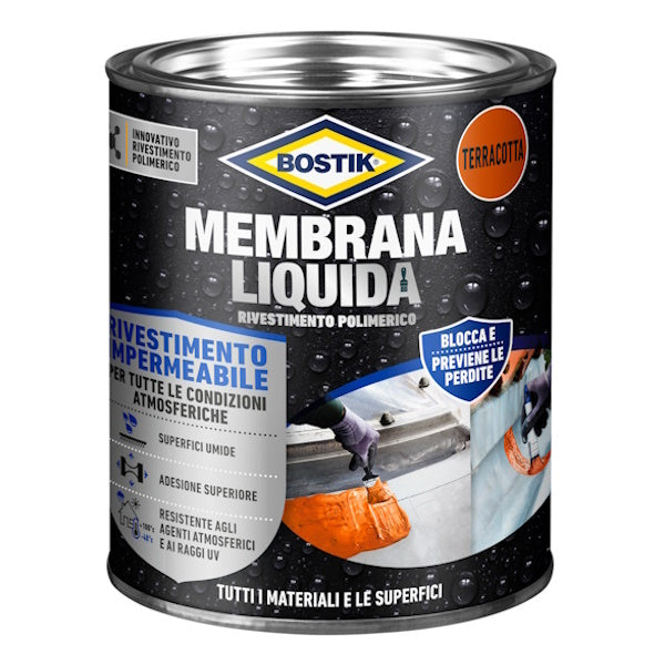 UHU BOSTIK MEMBRANA LIQUIDA RIVESTIMENTO POLIMERICO TERRACOTTA KG1