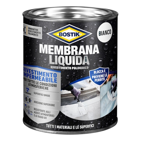 UHU BOSTIK MEMBRANA LIQUIDA RIVESTIMENTO POLIMERICO BIANCO KG1