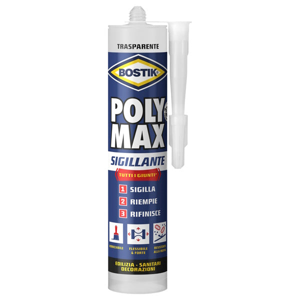 UHU BOSTIK POLY MAX SIGILLANTE TRASPARENTE IN CARTUCCIA ML280