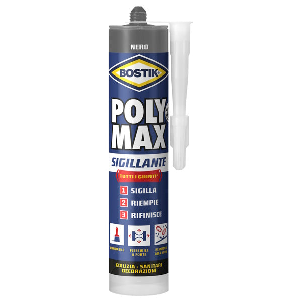 UHU BOSTIK POLY MAX SIGILLANTE NERO IN CARTUCCIA ML280
