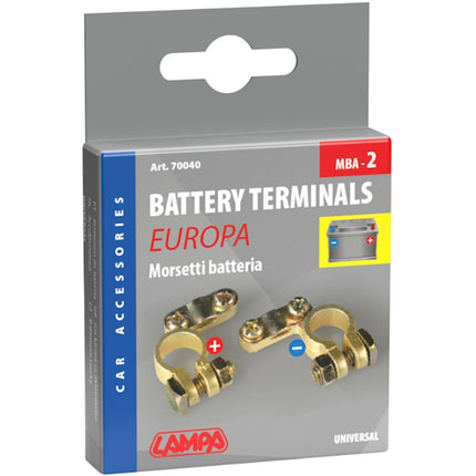 LAMPA MORSETTI PER CAVI BATTERIE A COPPIA MBA-2