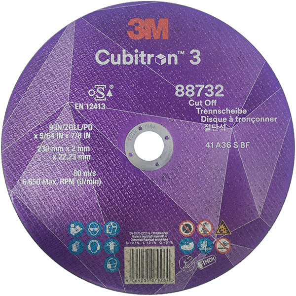 3M CUBITRON III DISCO DA TAGLIO T41 D.MM230X2,0X22 ART.88732