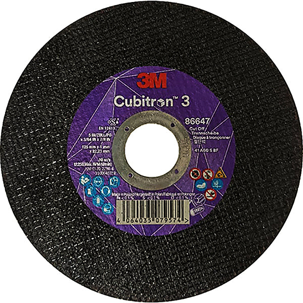 3M CUBITRON III DISCO DA TAGLIO T41 D.MM125X1,0X22 ART.86647