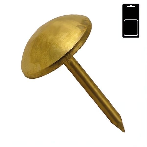 SODIFER BULLETTE IN FERRO OTTONATO TESTA BOMBATA MM 9 BLISTER PZ 50