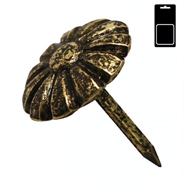 SODIFER BULLETTE IN FERRO SFUMATO TESTA A FIORE BLISTER PZ 40