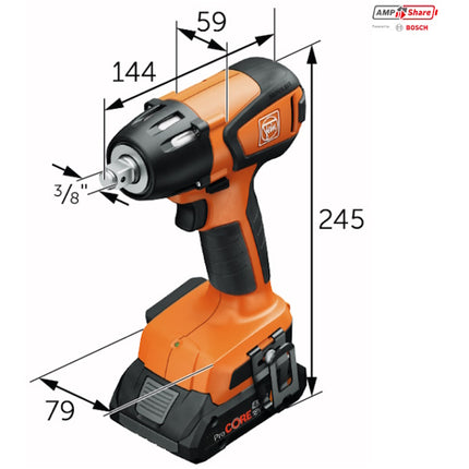 FEIN AVVITATORE A IMPULSI A BATTERIA ASCD18-300 AS W2 SET 5AH