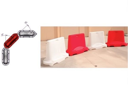 3G ITALIA BARRIERA NEW JERSEY IMPILABILE CM100X40X70 COLORE ROSSO