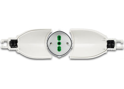 FME ADATTATORE SPINA CEE 2P+T 1 PRESA SCHUKO BIPASSO 10/16A CON GUSCIO