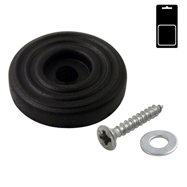 SODIFER SOTTOPIEDI IN GOMMA D.MM23 NERO CON VITE BLISTER DA PZ 8