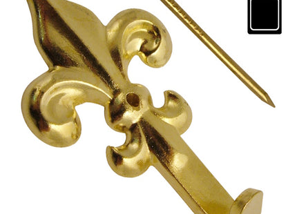 SODIFER GANCI PER QUADRI A GIGLIO IN ZAMA OTTONATO CON CHIODO MM32 PZ 4
