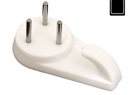 SODIFER GANCI DA PARETE IN NYLON BIANCO CON 3 CHIODI BLISTER DA PZ 6